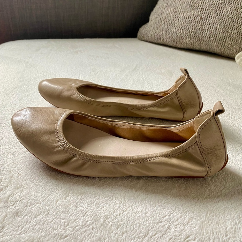 Cole Haan | Beige Tan Leather Jenni Ballet Flats
